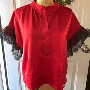 Guess Lace Sleeve Blouse 🥀